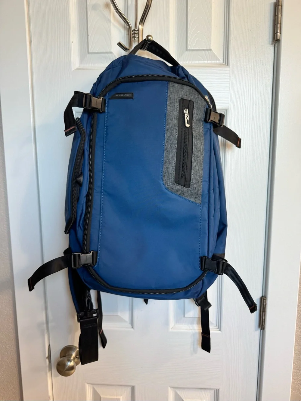 Briggs & Riley Blue Travel Backpack with Gray Accent